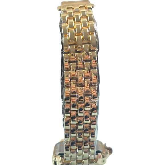Gold Plated Zircon Square Quartz Watch main image 5